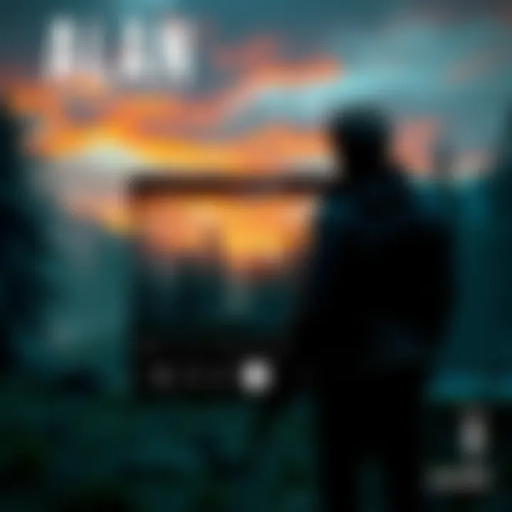 A screenshot from Alan Wake Remastered showing a beautiful in-game scene with a photo mode menu UI