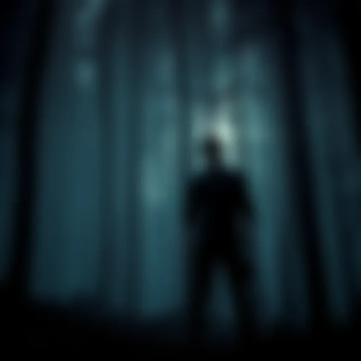 Alan Wake and Thomas Zane standing together in a shadowy forest, hinting at their complex connection in the game.