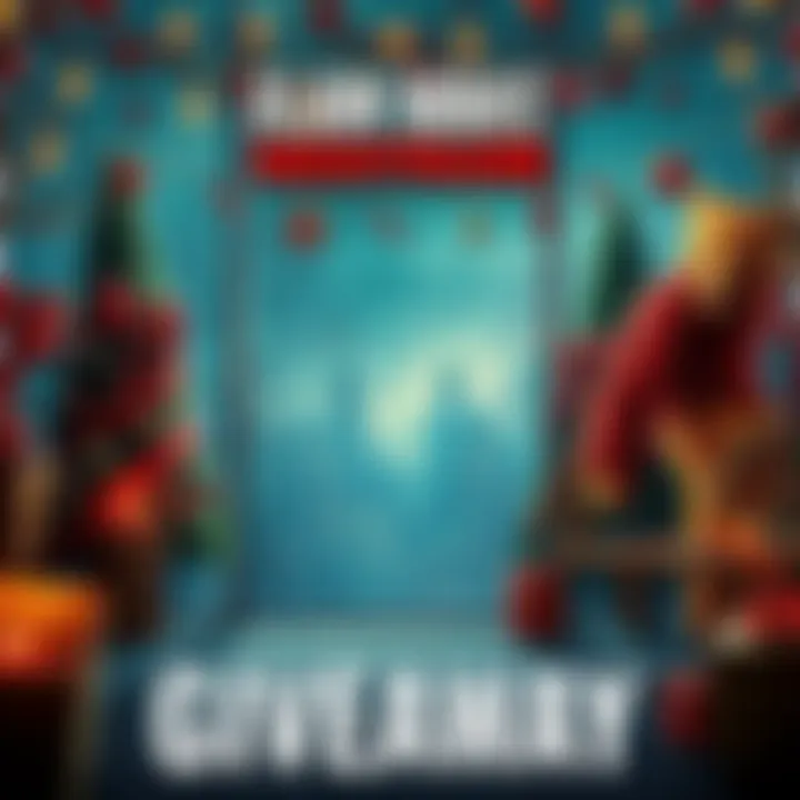 A festive giveaway announcement for Alan Wake's American Nightmare showing game artwork and holiday decorations