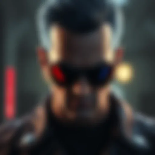 Art of Albert Wesker, a villain from video games, showing his iconic sunglasses and serious expression
