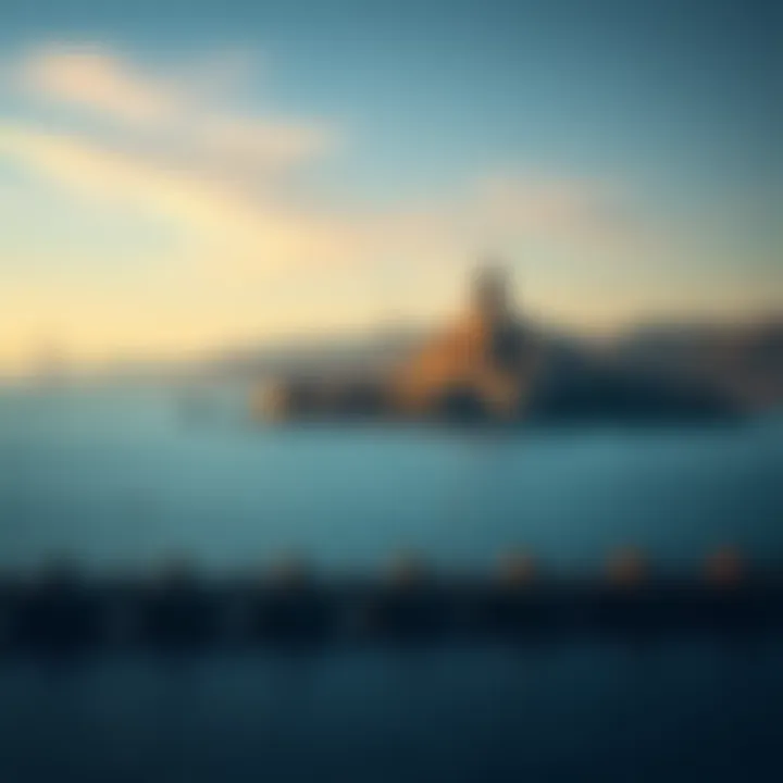 View of Alcatraz Federal Penitentiary with its historic architecture and surrounding waters