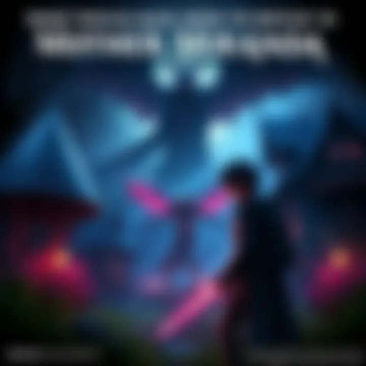 Alex ready to fight Mother Miranda A character named Alex prepares for battle against a dark and menacing figure, Mother Miranda, in a spooky village setting.