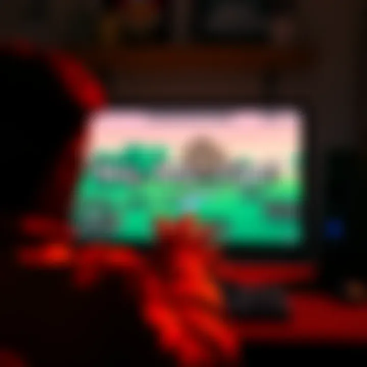 A person looking at a computer screen with Minecraft gameplay, trying to recall the phrase 'hey, hey, two time'.