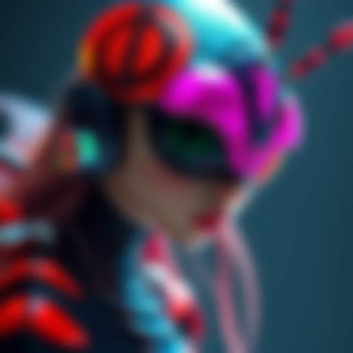 Alice Skin Glitch The new Alice skin showing an unusual insect-like design with vibrant colors.