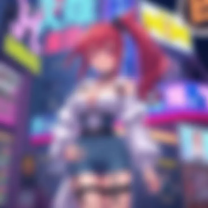 Alicia stands confidently, showcasing her unique outfit and vibrant personality from the anime Clevatess.
