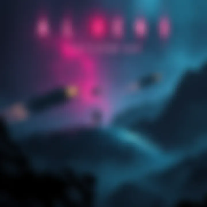 Concept art showing a dark, atmospheric scene inspired by the Alien Universe with spaceships and alien landscapes.