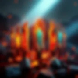 A graphic showing all completed frames alongside five glowing tauforged shards.