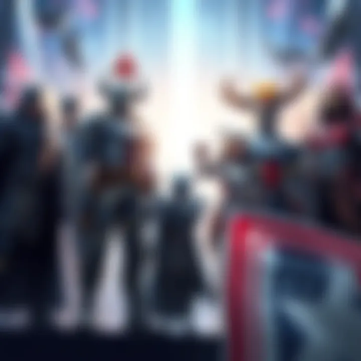 A group of diverse heroes standing together, each representing different skills and abilities for Axion Plains, ready for battle.