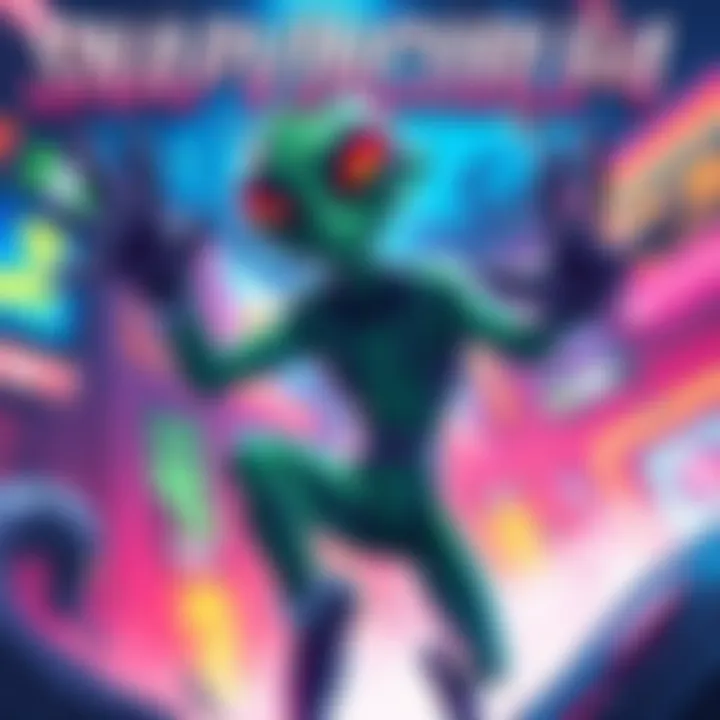 Allen the Alien in action Allen the Alien showcasing his abilities in a colorful, dynamic scene from Snapvincible #4