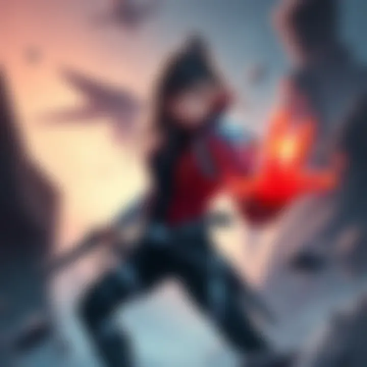 Alma in a dramatic pose as a seikret handler, showcasing her new abilities and confidence.