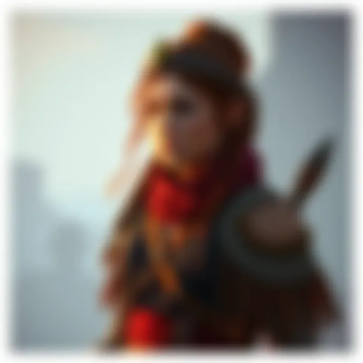 Aloy Expressing Discontent Aloy standing with a frustrated expression, looking away from the Nora tribe, showcasing her growing negativity toward them in the Burning Shores DLC.