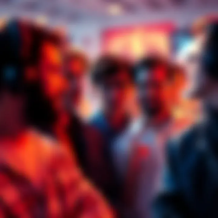 A group of people talking about alpha code distribution updates, with some looking excited and others confused.