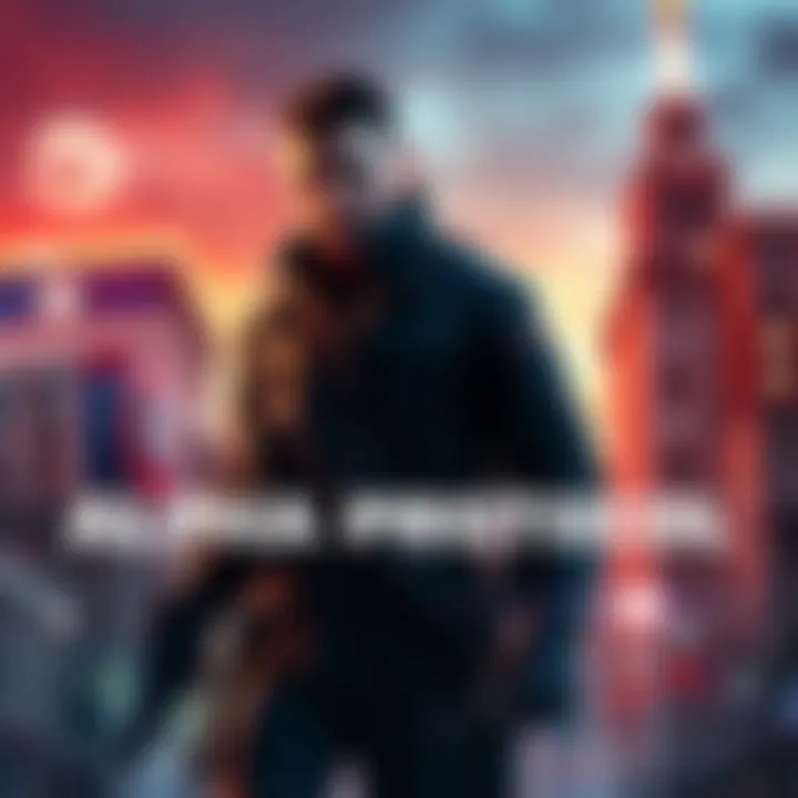 Cover art of Alpha Protocol featuring a character in a tactical outfit with a city skyline in the background.