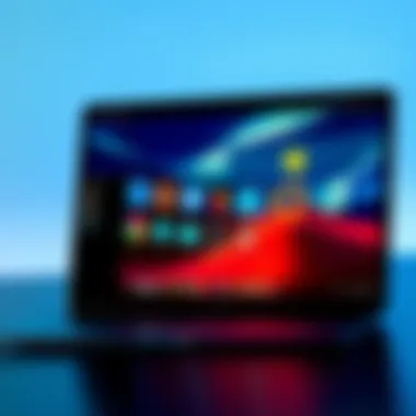 Alternatives to Windows Operating System A laptop screen displaying various alternative operating systems like Ubuntu alongside Windows icons, illustrating compatibility with Windows programs.