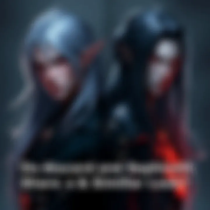 A comparison of Alucard and Sephiroth showcasing their similar dark attire and long hair