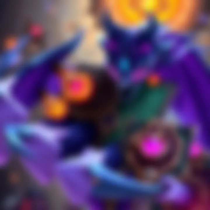 A close-up view of the Aluneth card being played in a Secret Mage deck, showcasing its unique design and color scheme.