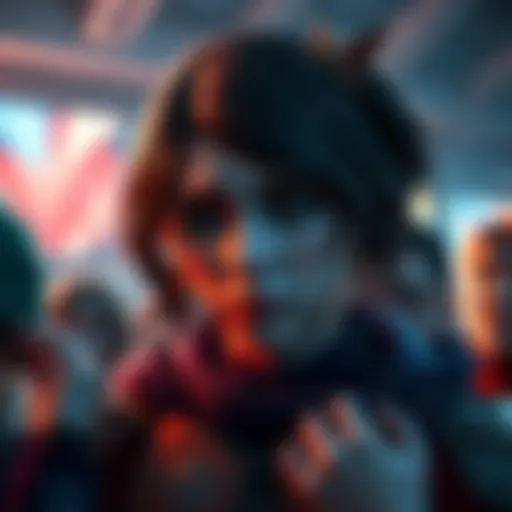 Amanda Holiday character in Destiny with a sad expression surrounded by fans showing their emotions