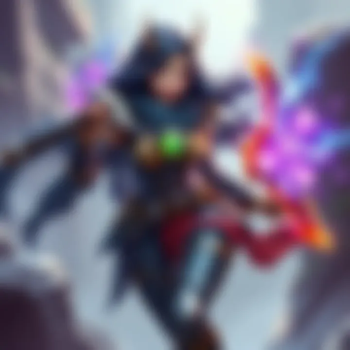 Amara showcasing her elemental and melee abilities, ready for combat