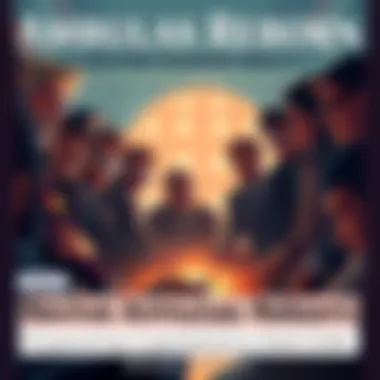 A group of people discussing the return of Ambulas Reborn, highlighting the issues of end-stage capitalism with serious expressions.