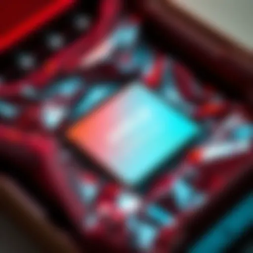 A close-up of a safely packaged AMD CPU in a box with protective materials
