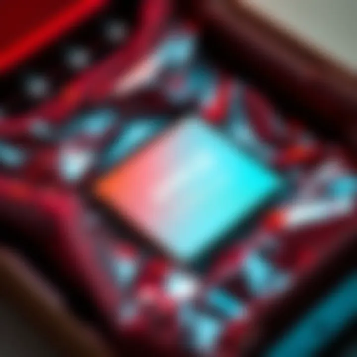 A close-up of a safely packaged AMD CPU in a box with protective materials
