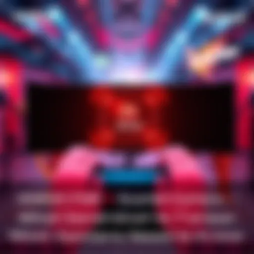 Illustration showing AMD FSR 5 Scarlet Cortex technology enhancing gaming visuals with vibrant graphics and improved performance.