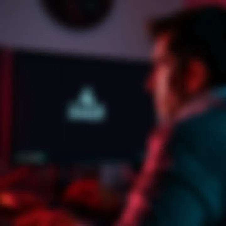 A person looking frustrated at a computer screen showing a black video output error, indicating an AMD GPU issue.