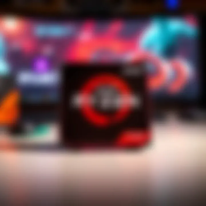 AMD Ryzen 7 7700X3D CPU A close-up view of the AMD Ryzen 7 7700X3D CPU with a sleek design, aimed at budget gamers, set against a gaming-themed background.