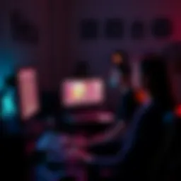 American McGee sitting at a desk with a computer, thinking about game development