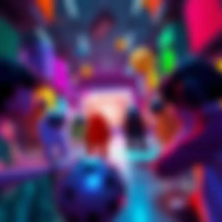 Among Us 3D Gameplay Players engaging in a 3D version of Among Us, showing colorful characters in a virtual space.