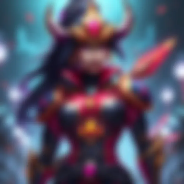 Ana showcased with her new Mythic Hero Skin in a vibrant setting, highlighting her abilities and style.