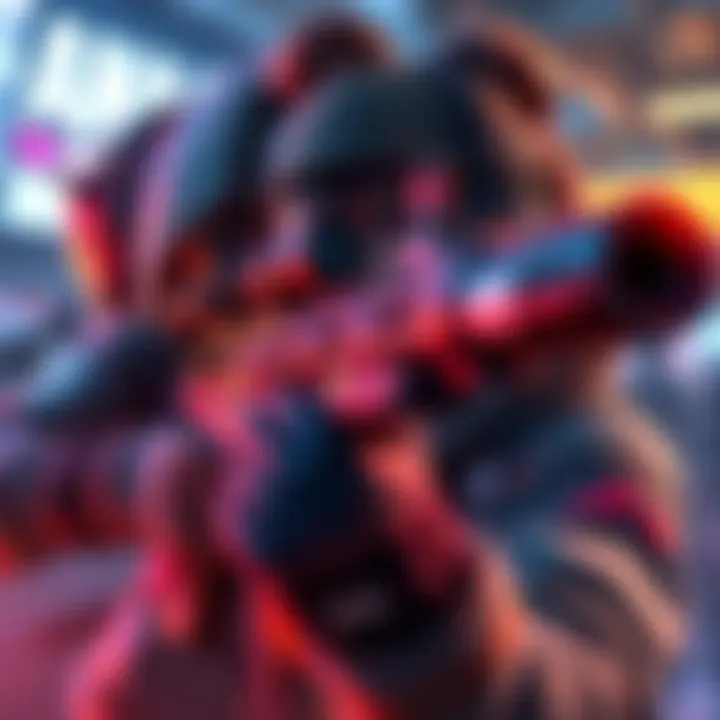 A skilled Ana character aiming with a sniper rifle in a gaming setting, focusing on teamwork and strategy, with allies visible in the background