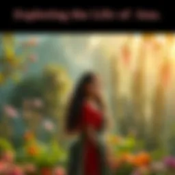 Ana as Lifeweaver in a serene setting Ana, known as Lifeweaver, stands in a peaceful environment surrounded by plants and flowers, reflecting on her life experiences