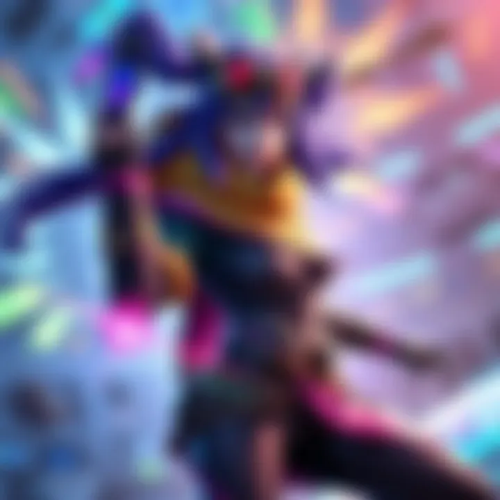 Ana main character showcasing the new mythic skin in a vibrant gaming environment