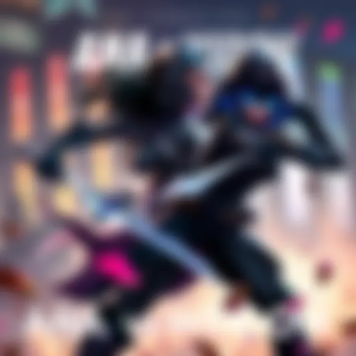ANA and WIDOW face off in a dynamic gameplay scene, showcasing their unique abilities and contrasting styles, with a hint of Lifeweaver's influence in the background.