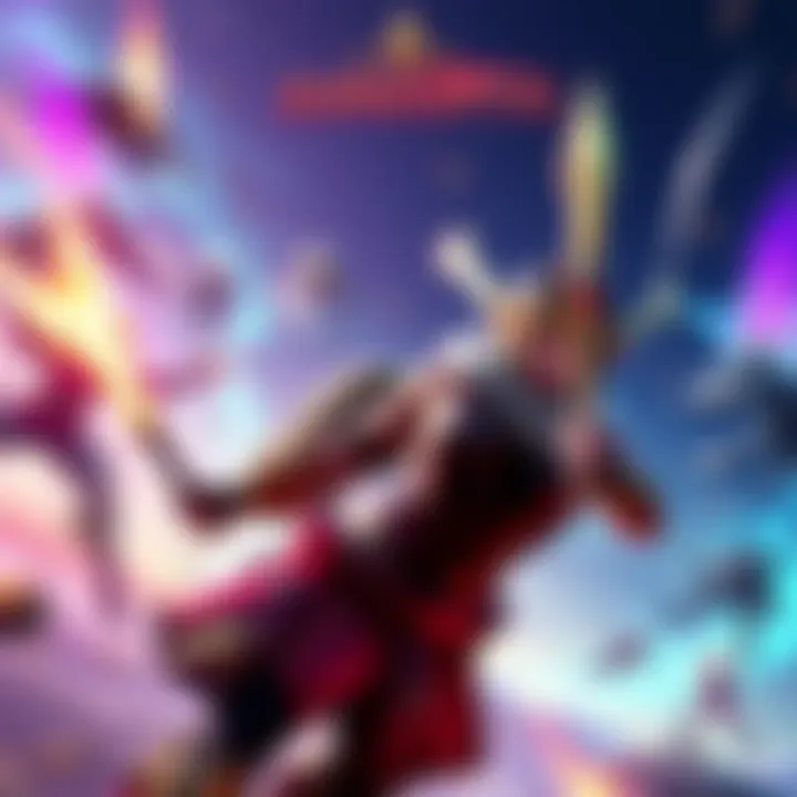 A dynamic scene from the Ananta gameplay trailer showing intense battles and vibrant graphics.