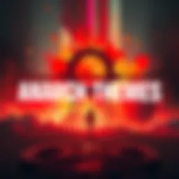 Visual representation of Anarch themes in the Drifter universe, featuring abstract symbols and contrasting colors that reflect societal impact.