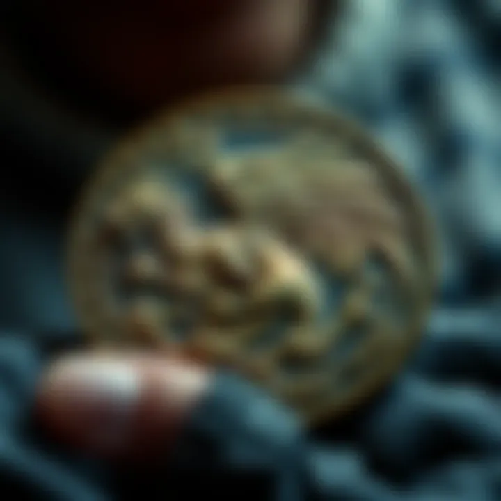 An exquisite Ancient Wyvern Coin showcasing its intricate design and historical significance