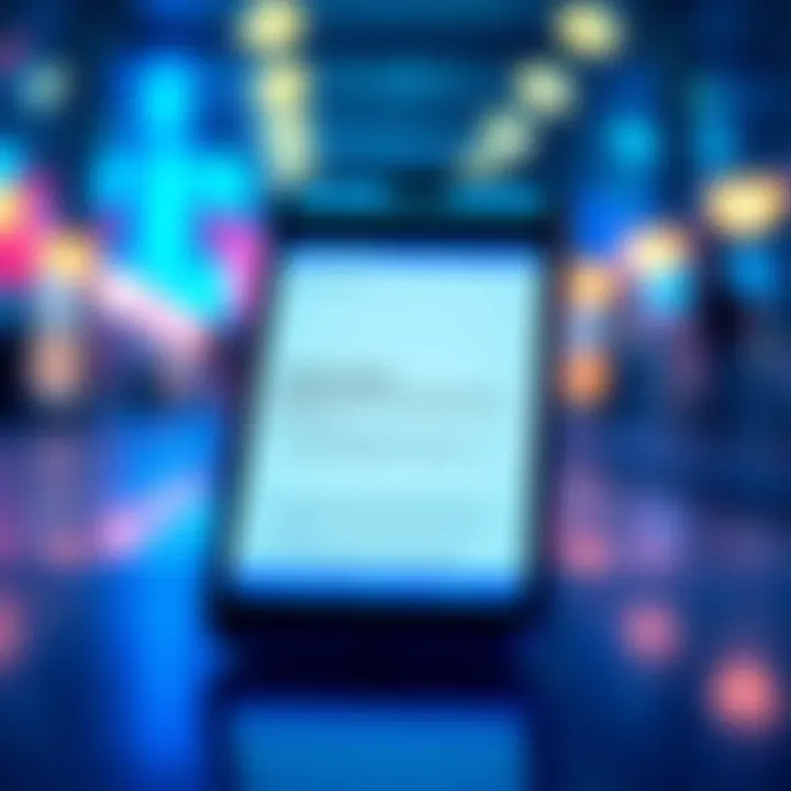 A Pixel 8 Pro smartphone showing issues accessing the Microsoft Rewards tab on the Outlook app