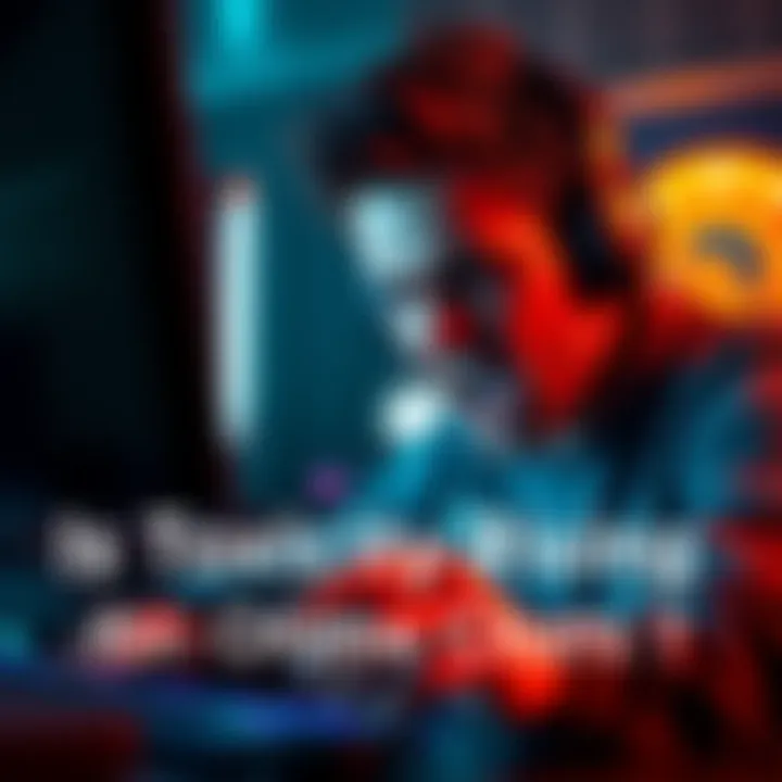 A gamer has an aggressive expression while reading chat messages on their computer, showing rising toxicity in online gaming chats.