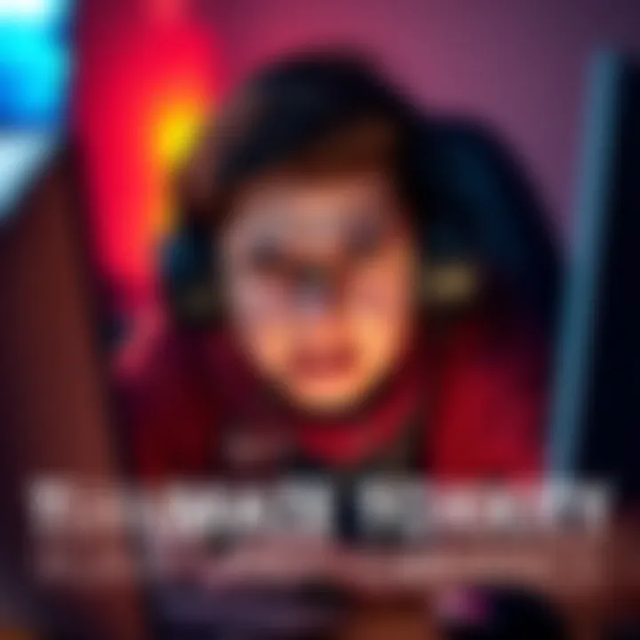 A gamer looks upset while playing on a computer, showing frustration over teammate toxicity in gaming.