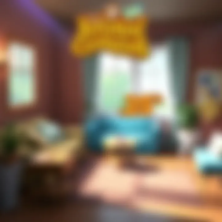 New furniture item celebrating the 25th Anniversary of Animal Crossing, displayed in a cozy room setting.