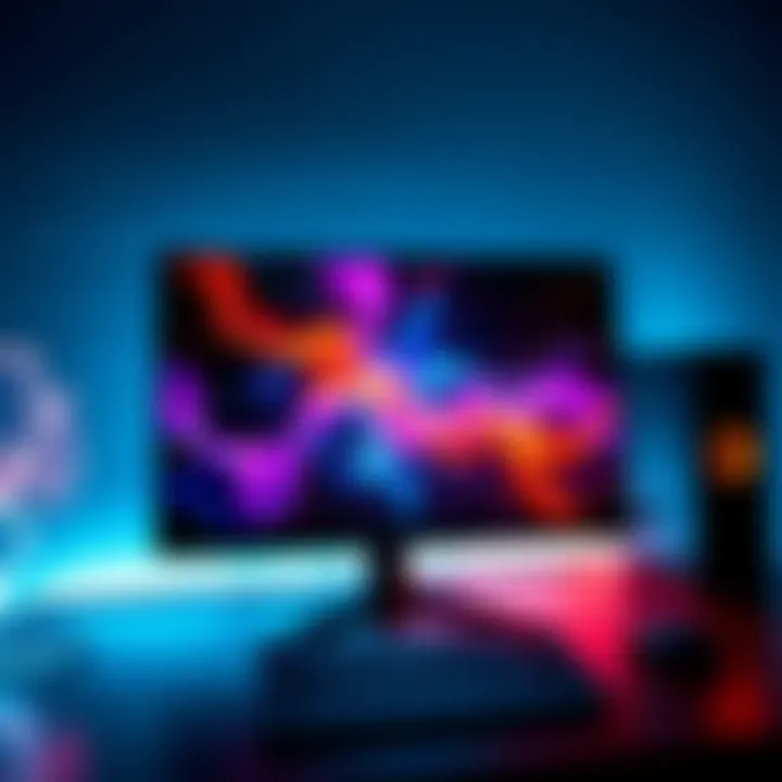 Animated Wallpaper on Desktop A vibrant animated wallpaper displayed on a computer desktop, showing colorful graphics and effects that enhance the aesthetic appeal.