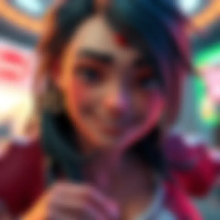 A female game character with exaggerated features, struggling with awkward animations and jiggle physics during gameplay