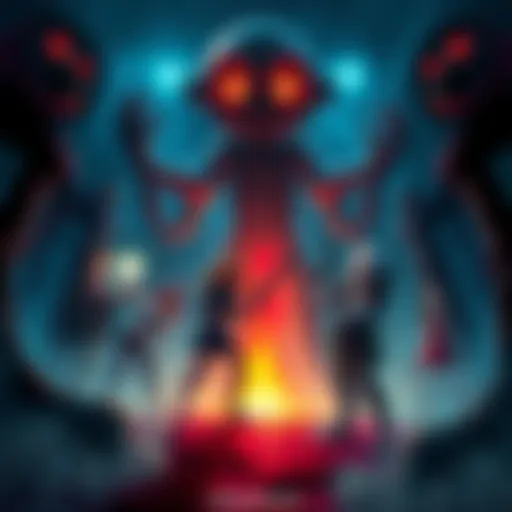 Animated DBD Series Concept Art Concept art showcasing characters and scenes from the animated DBD series with an eerie atmosphere