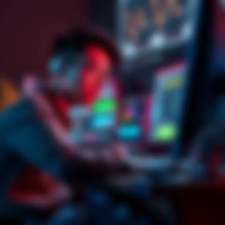 An animator sits at a computer, focused on correcting keyframes in animation software with a look of determination.
