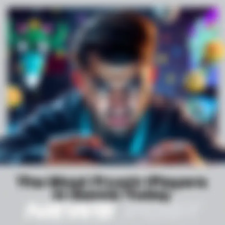 A frustrated gamer frowning at a screen with a controller in hand, surrounded by chaotic game elements