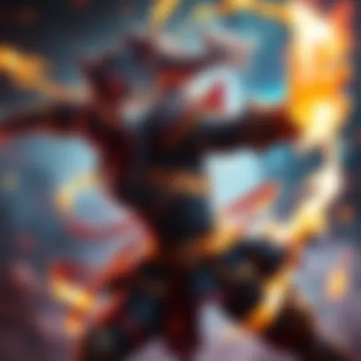 Anran unleashing her fire abilities in a combat scene, showcasing her powerful skills and dynamic movements.