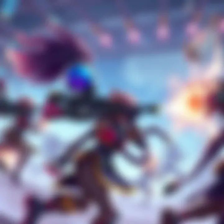 Anran in Action A character named Anran skillfully aiming at an enemy in a game setting, showcasing her abilities while maintaining a strategic position with teammates.