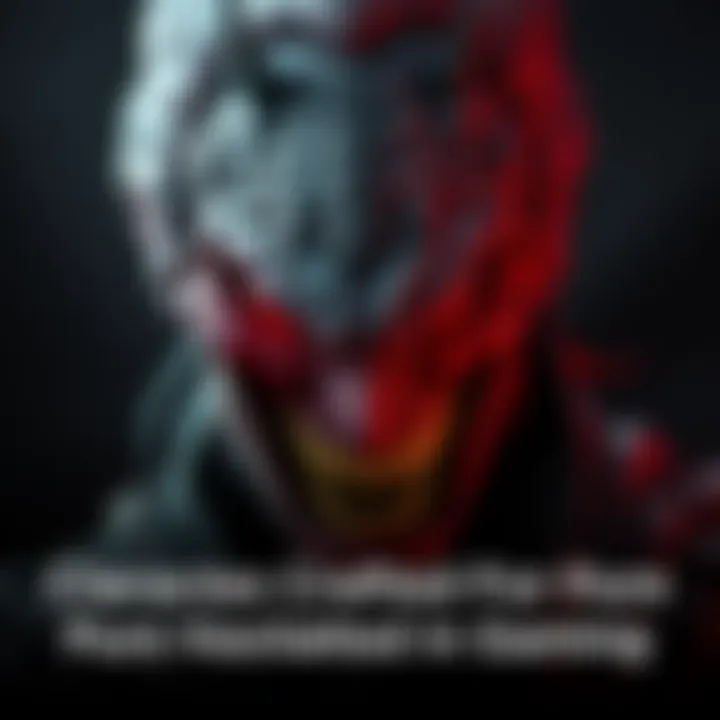 A fierce game antagonist with a menacing expression, surrounded by dark shadows, evoking feelings of hatred from players.